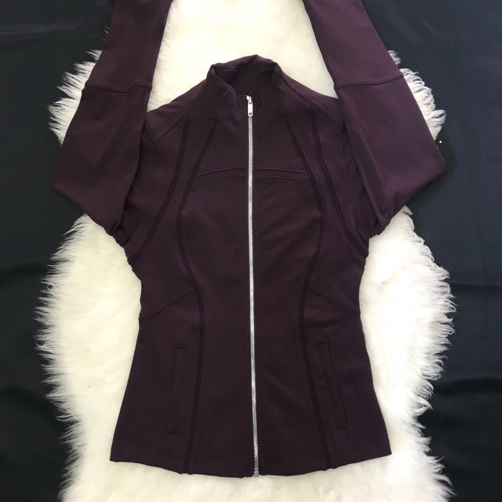 Lululemon Define Jacket Wing Mesh Black Cherry